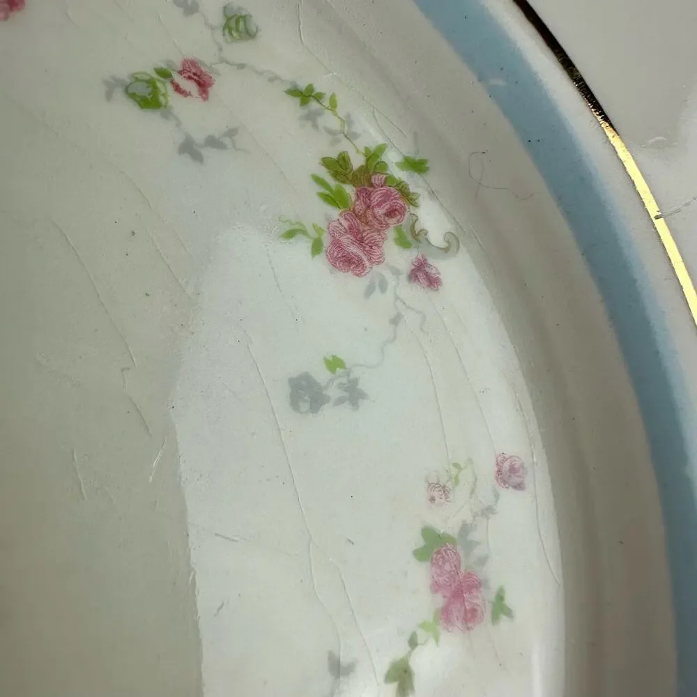 Limoges VTG Candle Light Nancy Rose A-50 Floral Small 6.5